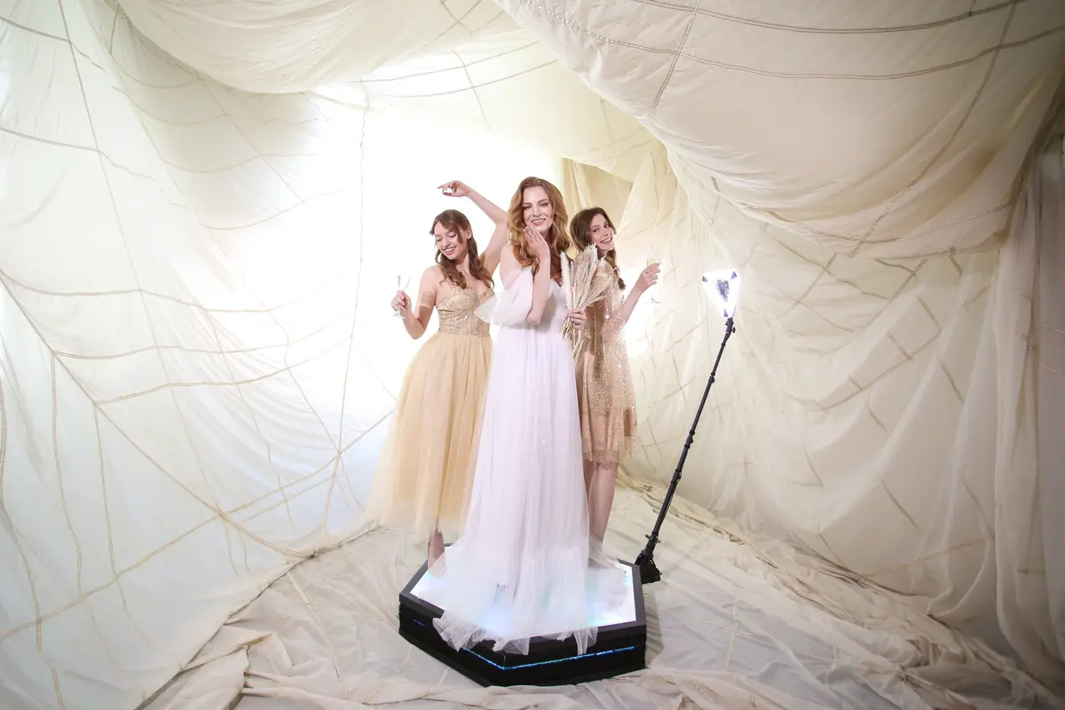 Borne videobooth Photobooth 360 Smakk avec caméra 4K et bras rotatif
