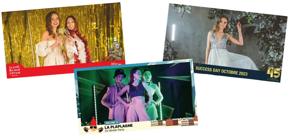 Vidéo Photobooth 360 personnalisée aux couleurs et logo de votre événement