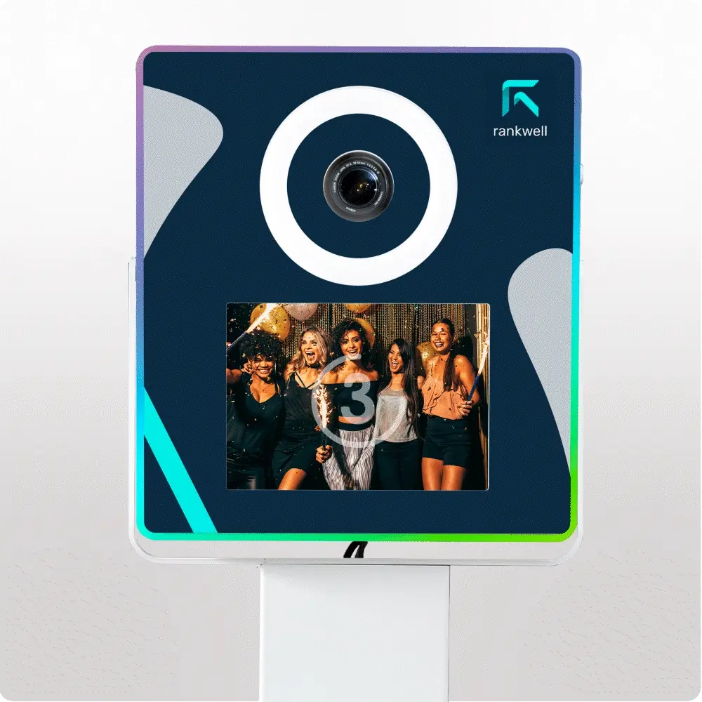 Exemple de cadre photobooth personnalisé aux couleurs d'un événement