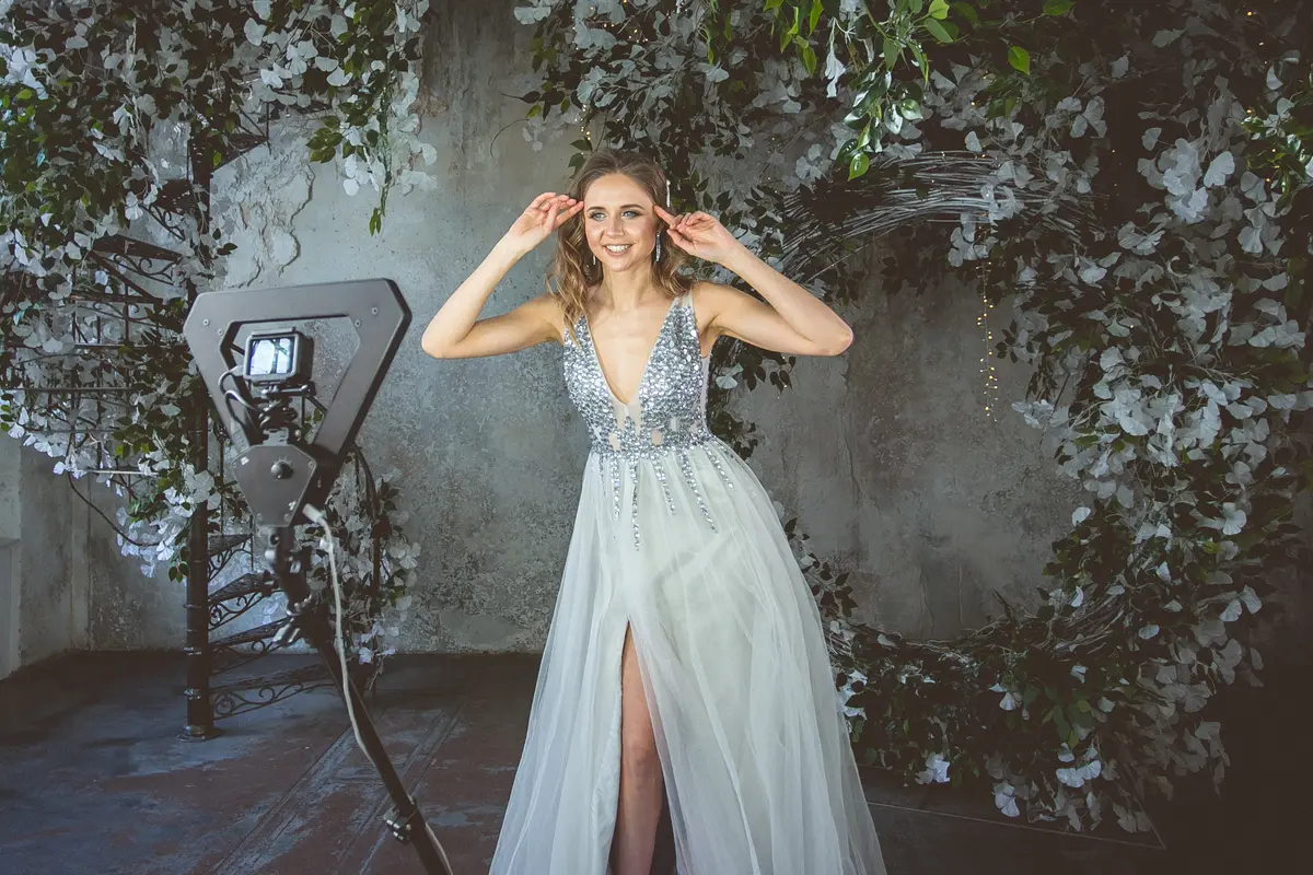 Mariage avec videobooth 360 capturant les invités en vidéo dynamique