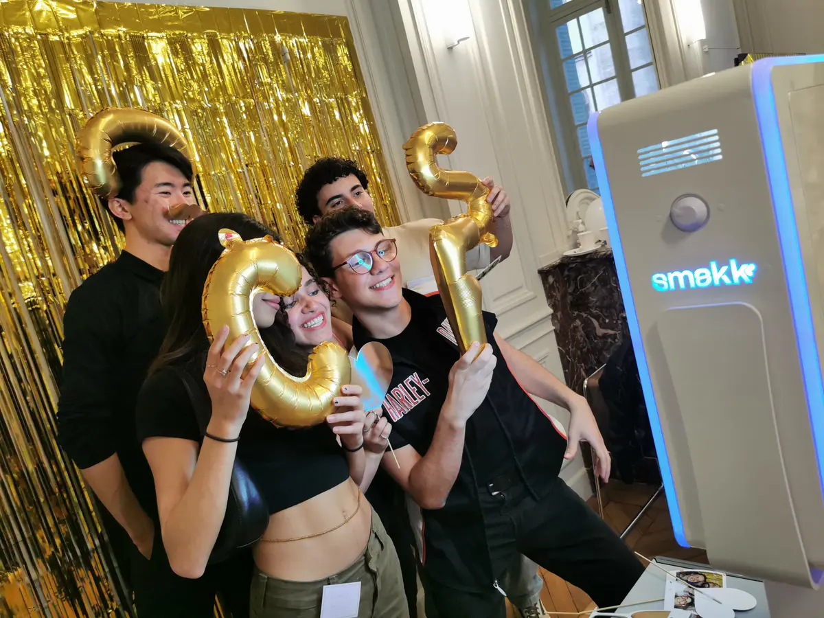 Vidéobooth 360 lors d'une soirée tendance
