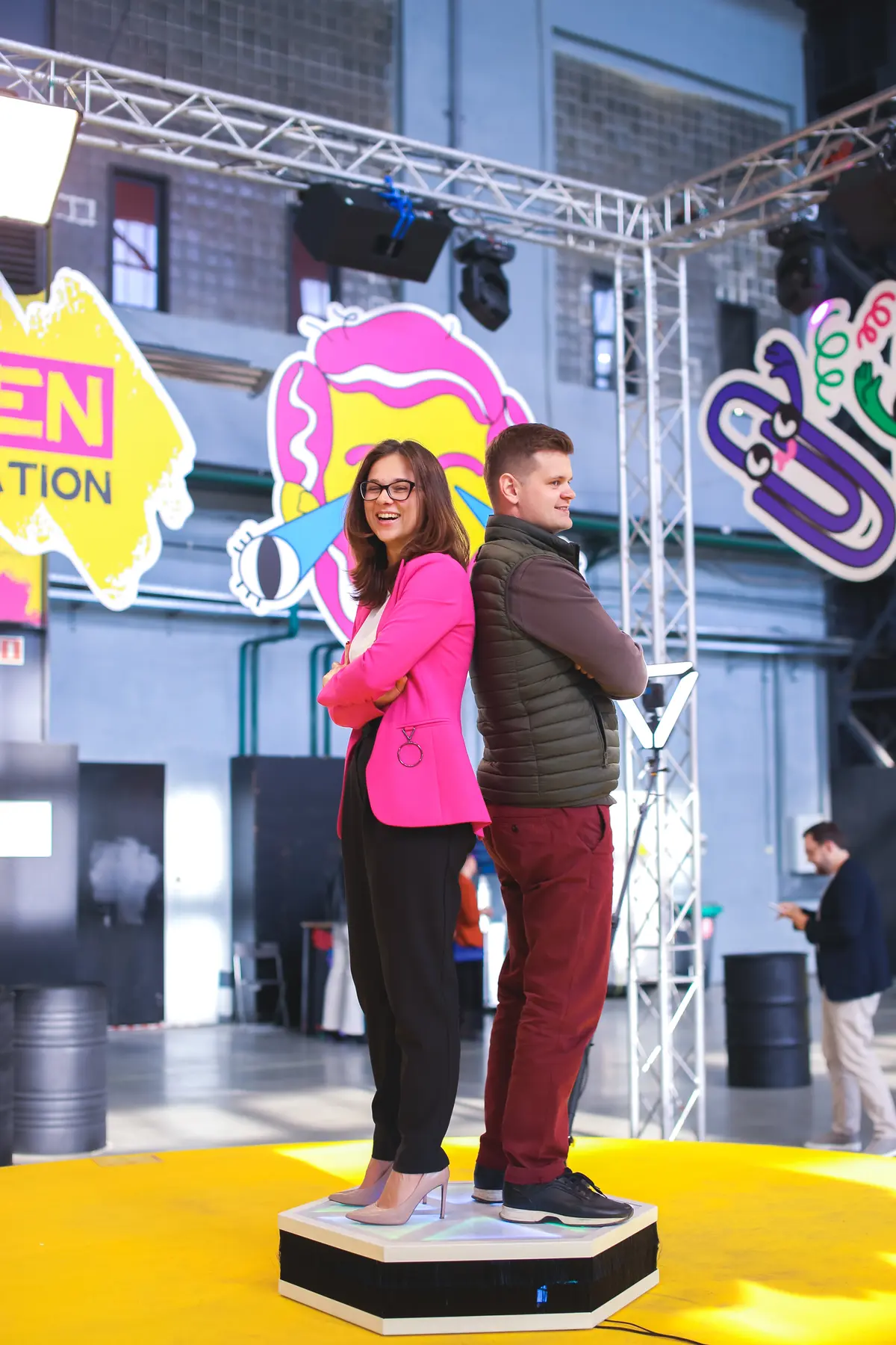 Galerie commerciale avec videobooth 360 pour animation et collecte de leads