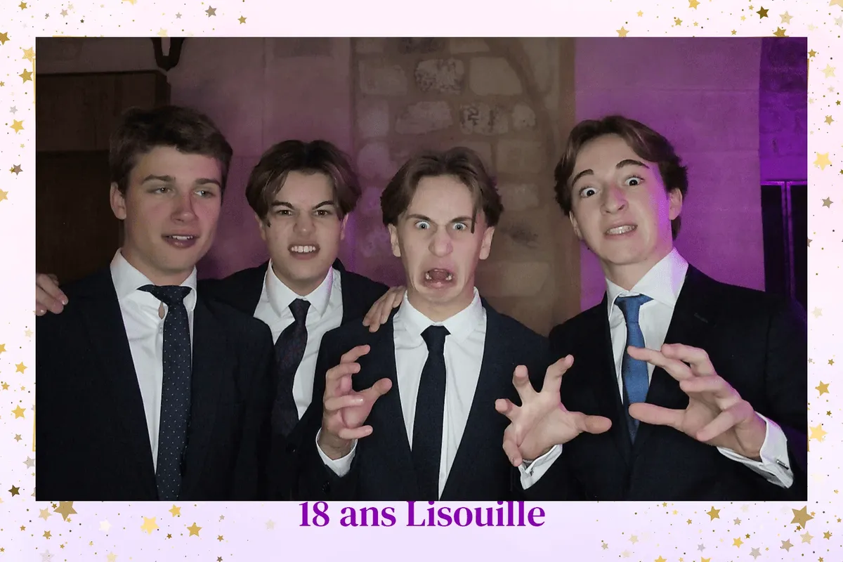 Exemple de contour photo personnalisé pour un anniversaire avec photobooth Shootnbox