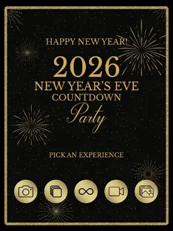 Écran d'accueil personnalisé de la borne photobooth Ring Shootnbox