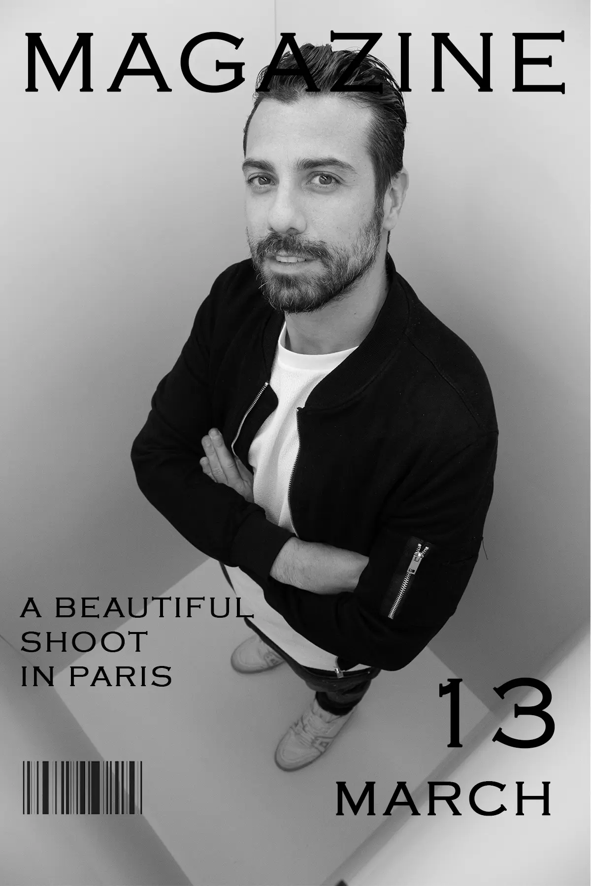 Contour photo Fashion Box — modèle corporate avec logo entreprise et identité visuelle