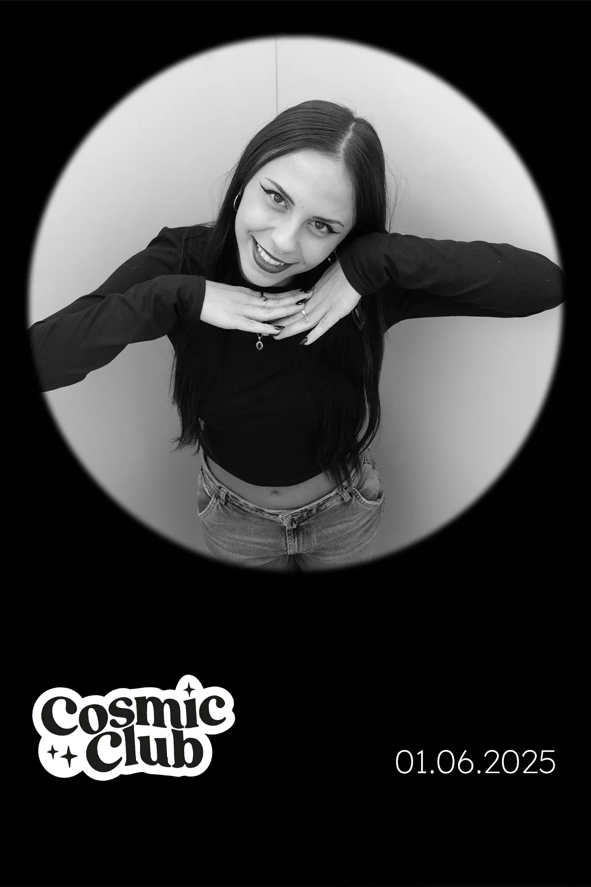 Contour photo Fashion Box — modèle anniversaire avec texte et motifs festifs personnalisés