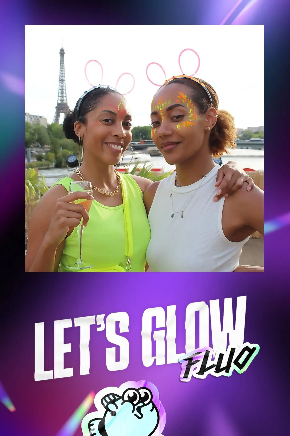 Photobooth Tour Eiffel Let's Glow fluo