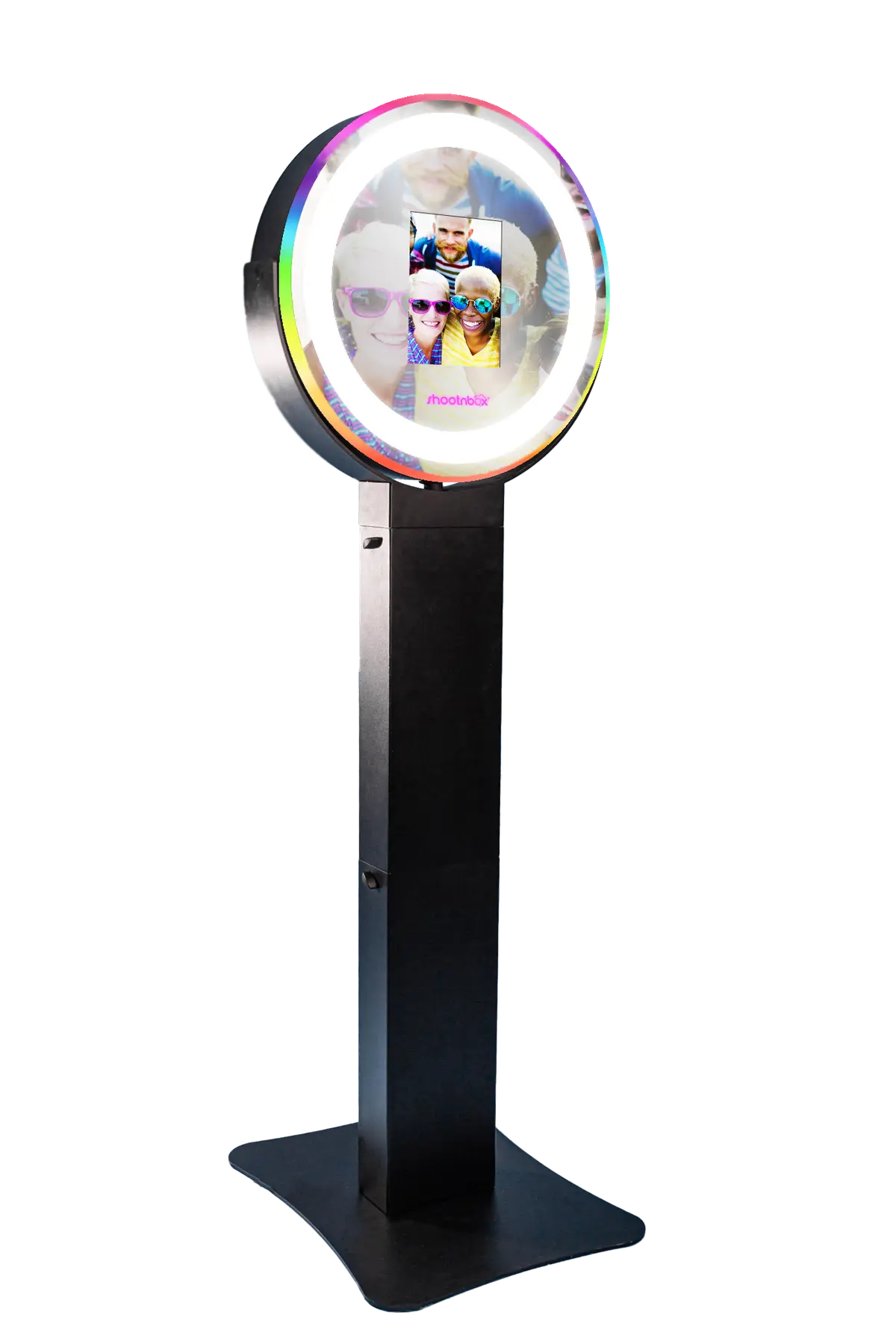 Borne photo Ring Shootnbox — photobooth circulaire avec anneau lumineux LED