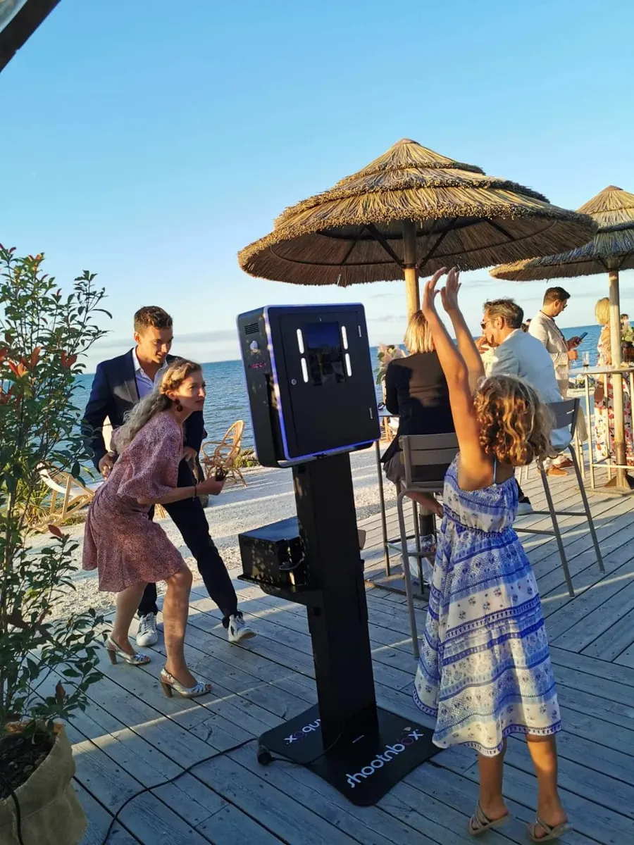 Boomerang créé sur la face numérique de la borne Vegas lors d'un anniversaire festif