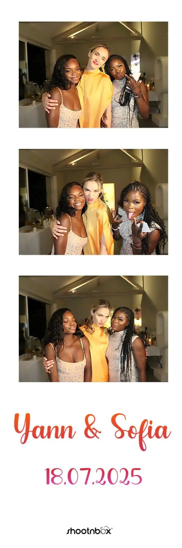 Strip photo d'un mariage