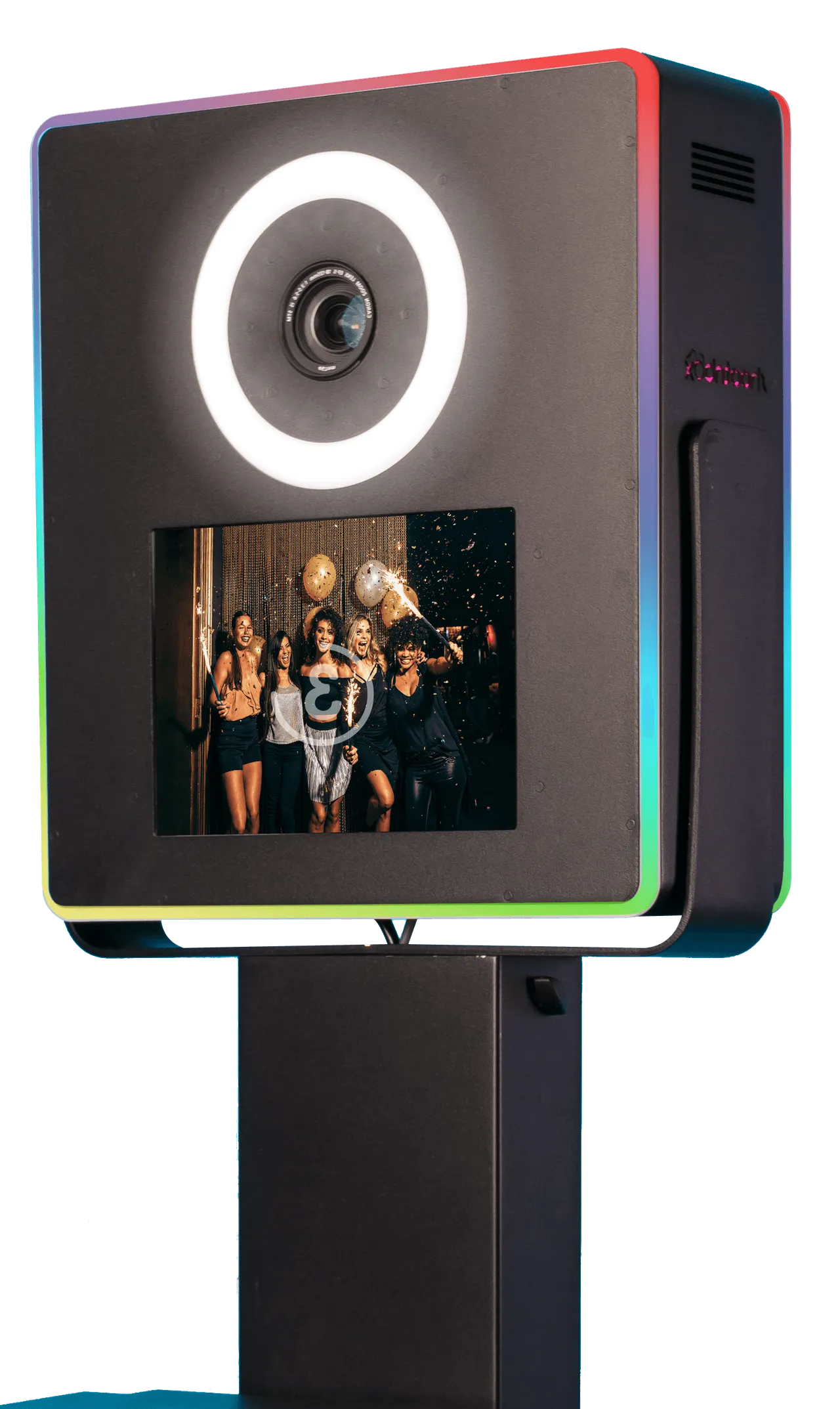 Borne photobooth Vegas de Shootnbox, compatible avec la fonction IA
