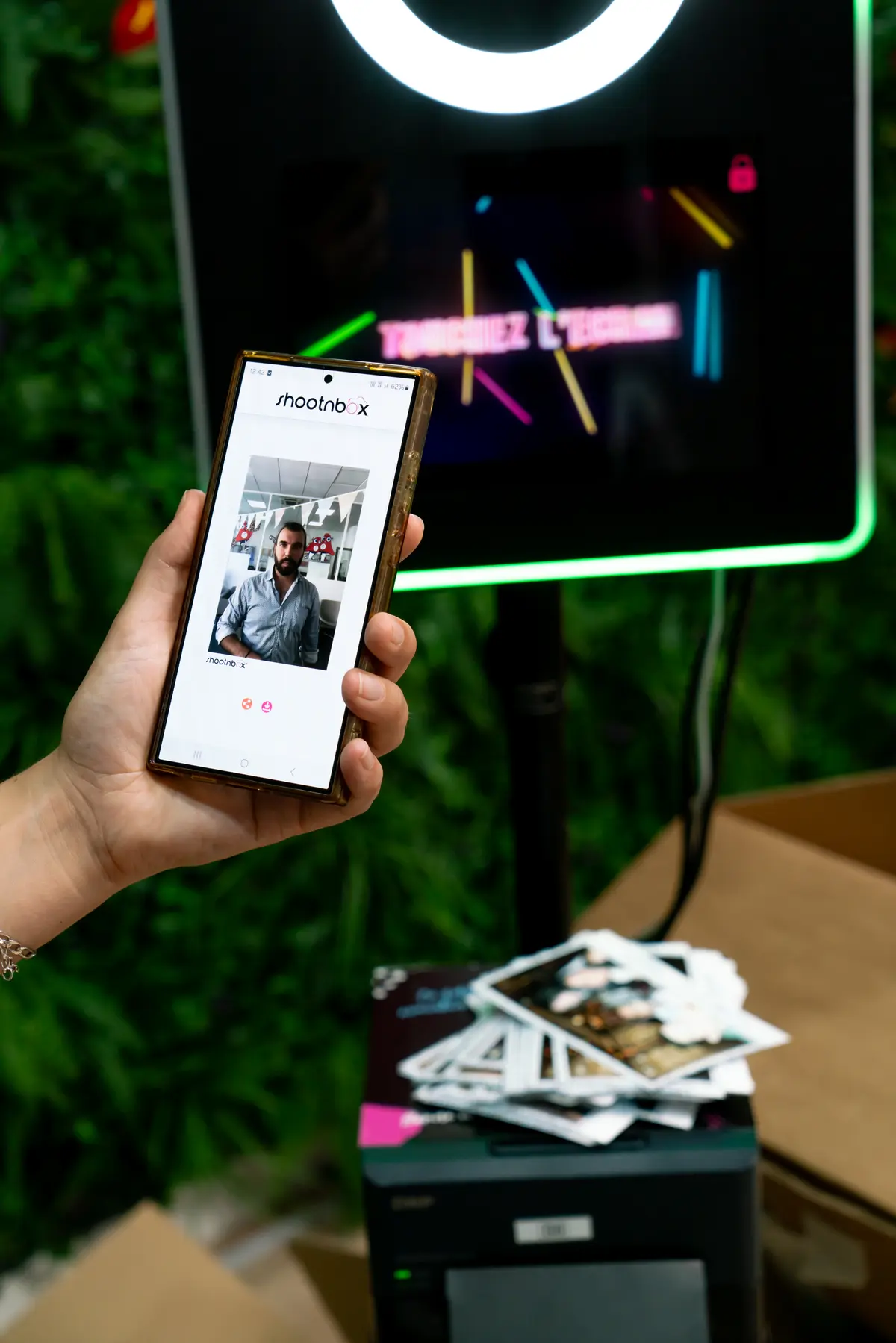 Réservation en ligne d'un photobooth Vegas Slim livré à Bordeaux